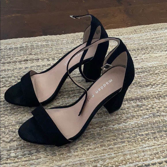 Madden Girl 3” Black Suede Heels - Picture 2 of 5